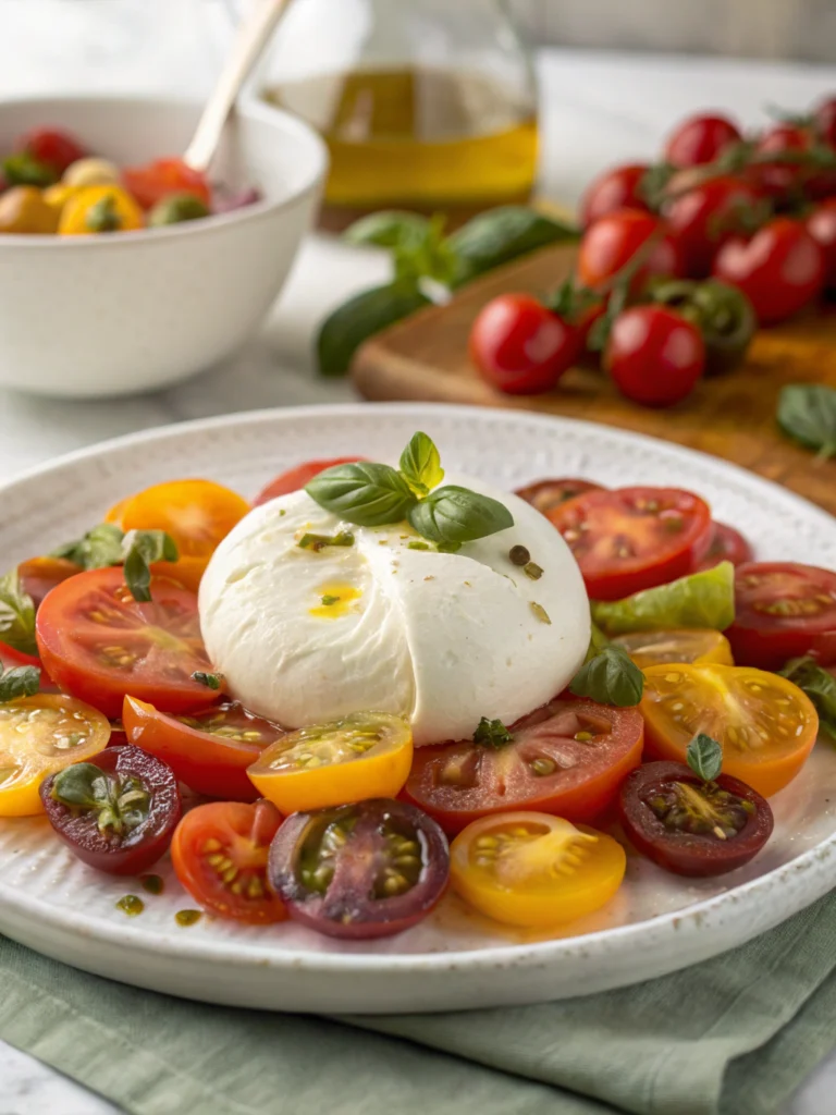 Burrata with Heirloom Tomatoes: A Simple Yet Elegant Summer Dish