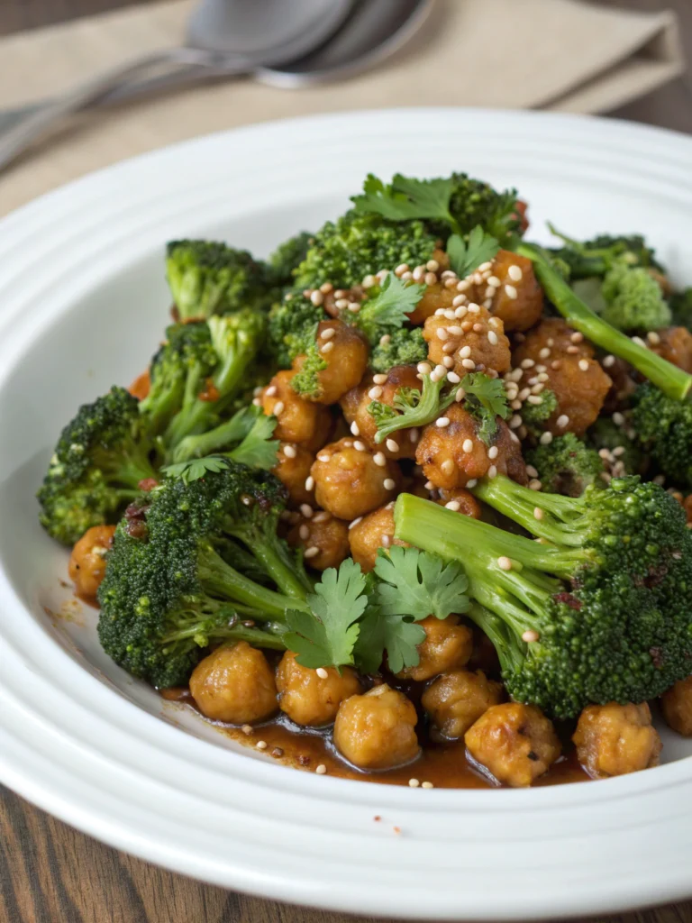 Sticky Chickpeas and Broccoli: A Perfect Plant-Based Dinner