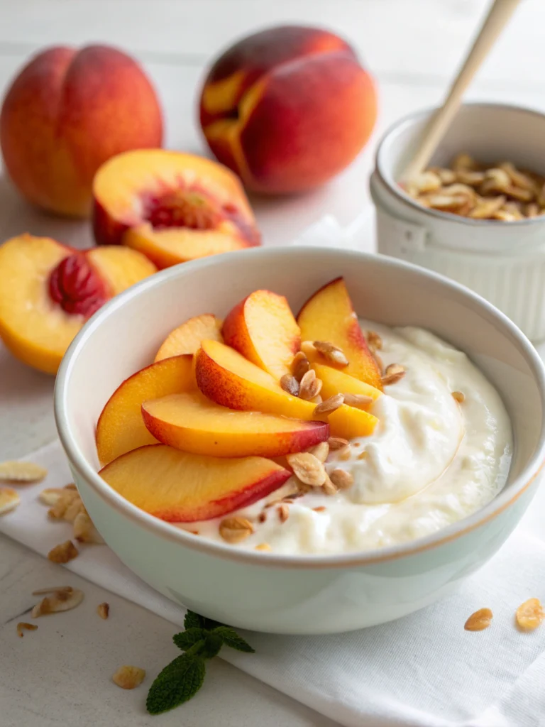 The Perfect Peach Yogurt Bowl: A Refreshing Summer Breakfast