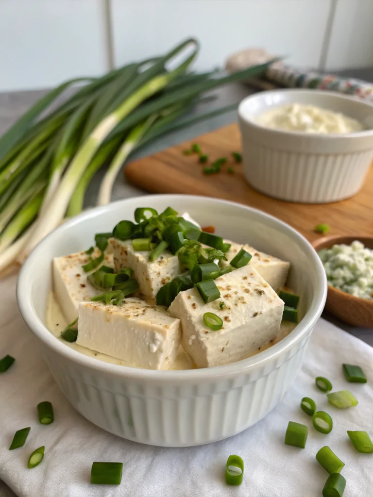 Homemade Tofu Scallion Cream Cheese: A Vegan Delight
