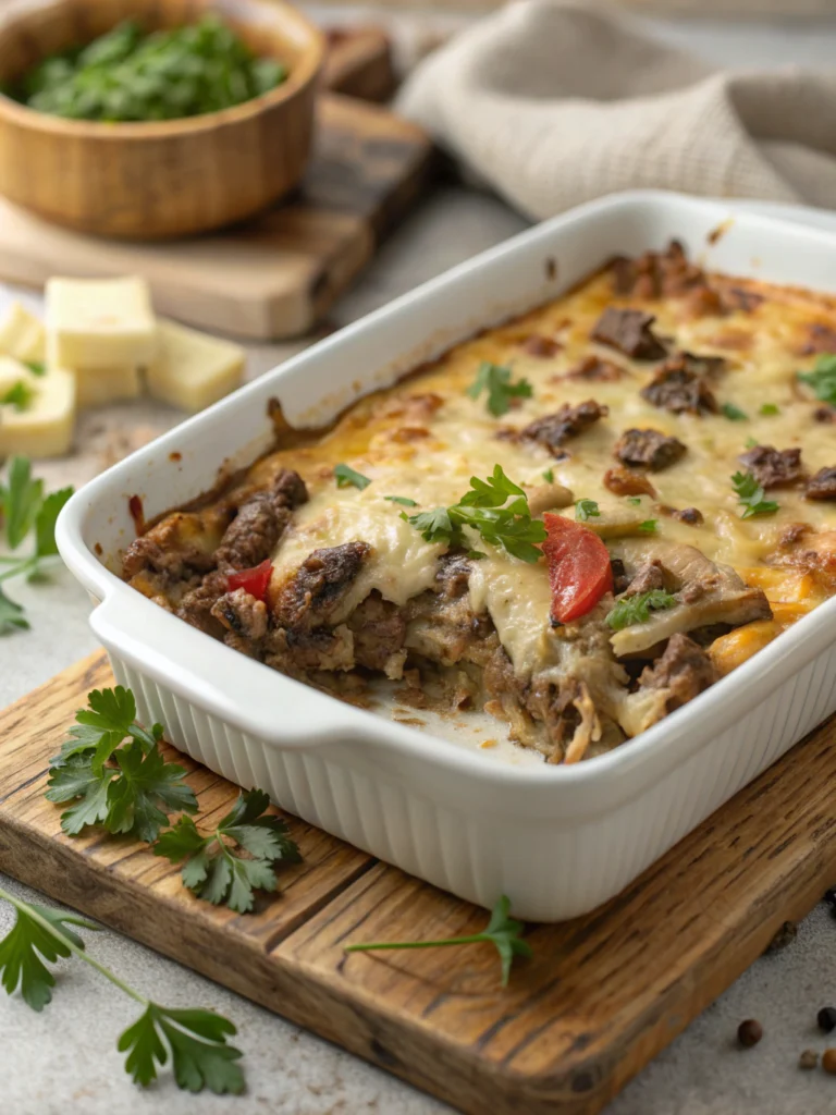 Keto Philly Cheesesteak Casserole: A Low-Carb Comfort Food Masterpiece